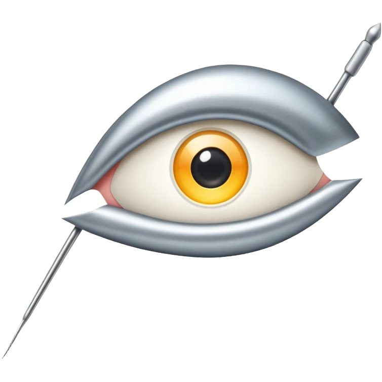 sewing needle with a visible hole (eye) emoji