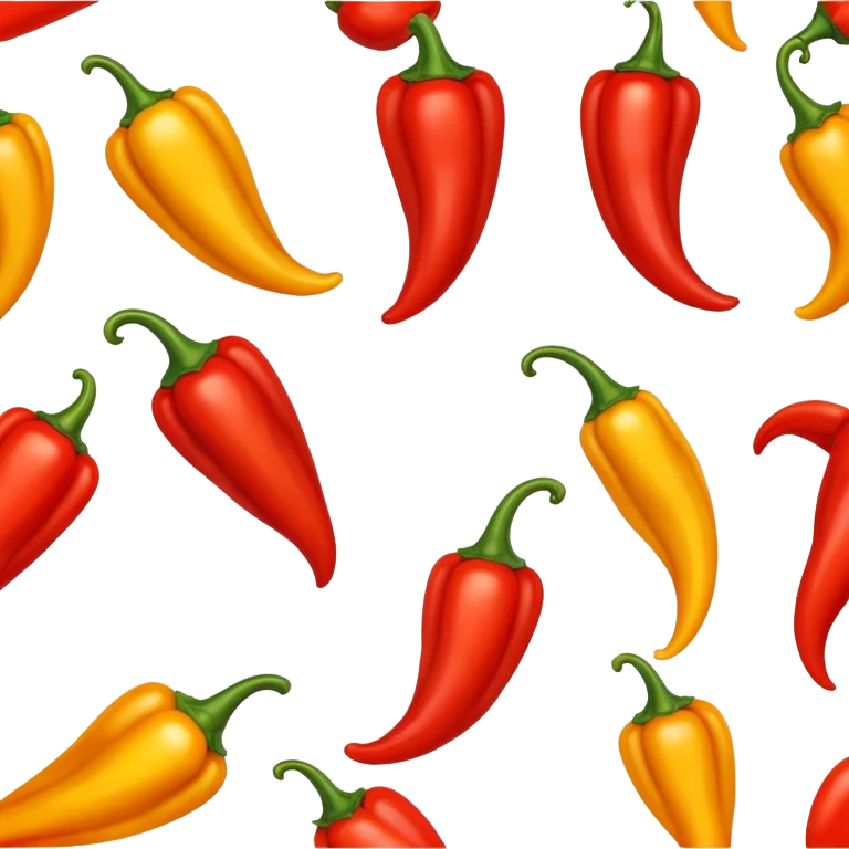 golden red pepper in motion emoji