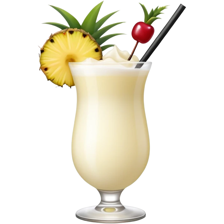 Piña colada tropical drink realistic 3D emoji