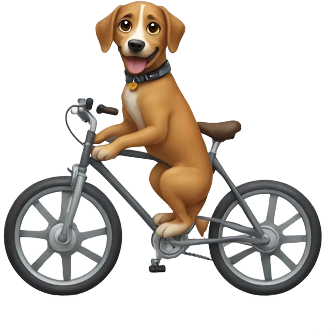 dog on a bike emoji