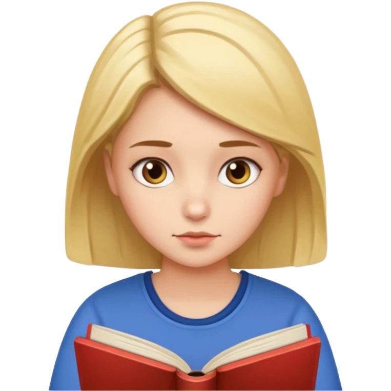 учениця дівчинка з книжкою emoji