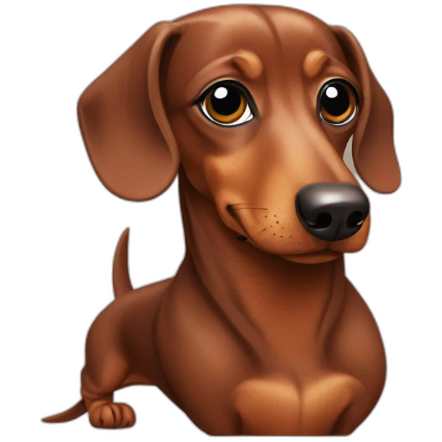 Dachshund brown say okis emoji