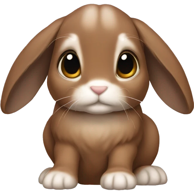 brown lop eared bunny  emoji