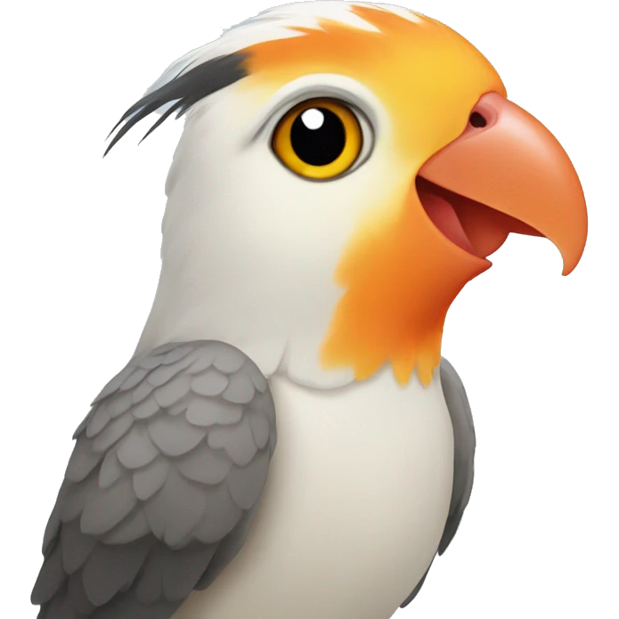 Cockatiel with orange cheeks emoji