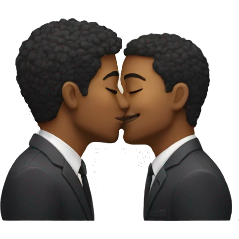 Gay couple kiss emoji
