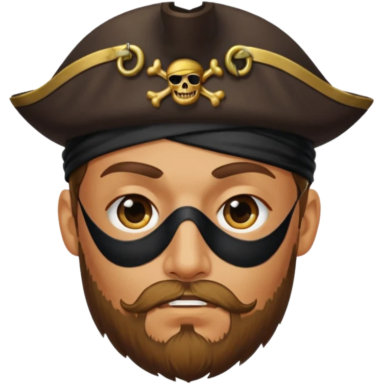 Eye patch pirate with earring, one eye covered
 emoji