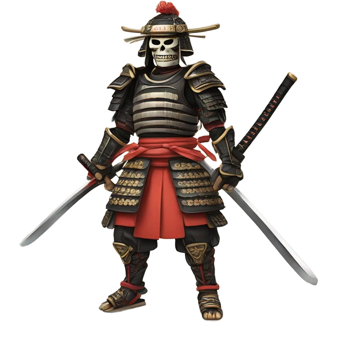 Samurai with skeleton armor  emoji
