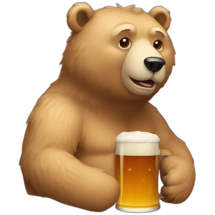 Beer bear emoji