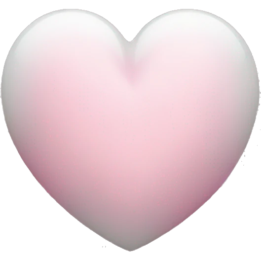 White and pink heart emoji