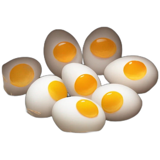 several whole eggs in a bird's nest emoji