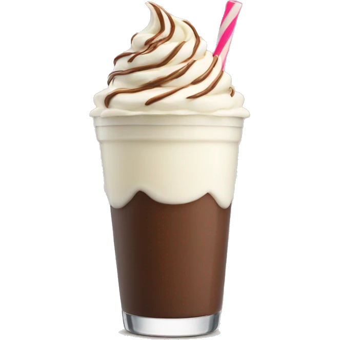 Milkshake vanilla and chocolate  emoji
