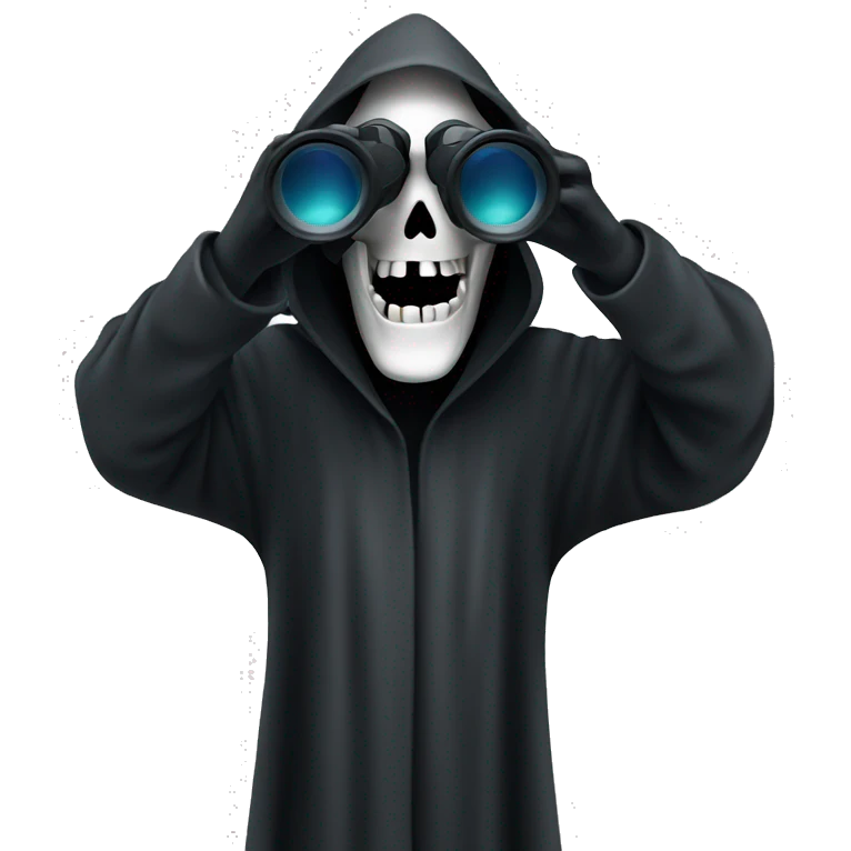 Grim reaper looking through binoculars  emoji
