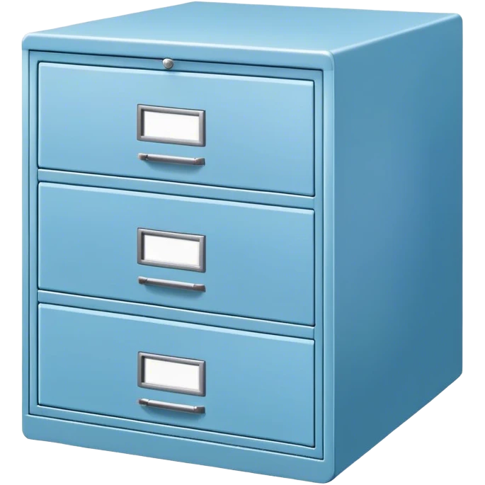 light blue filing cabinet emoji