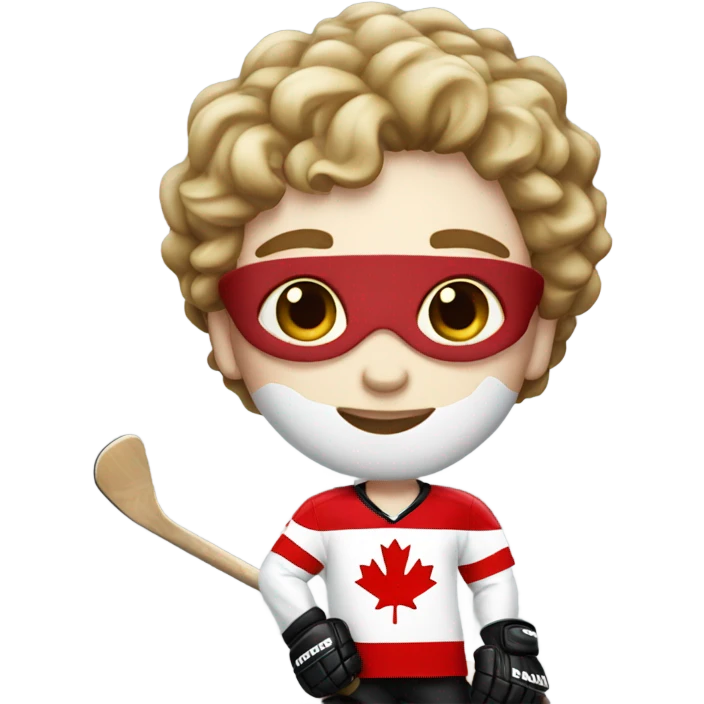Hockey player in team Canada jersey  emoji