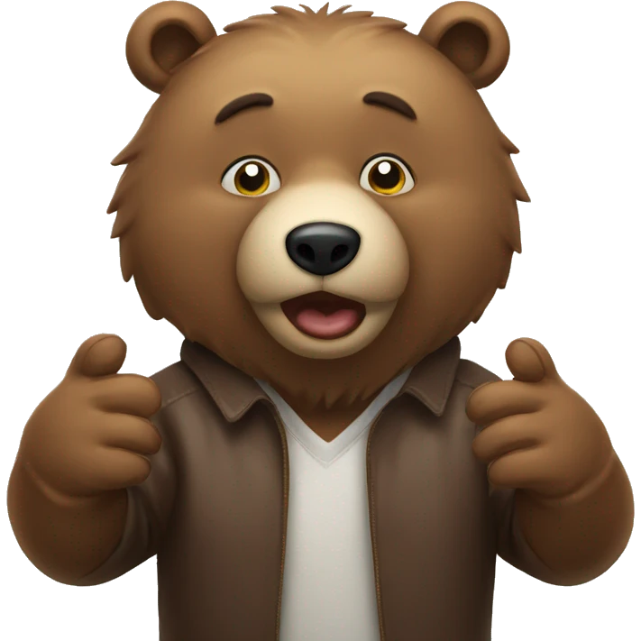 Bear that is blowing kisses  emoji