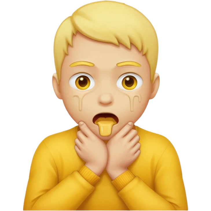 Emoji choking himself  emoji
