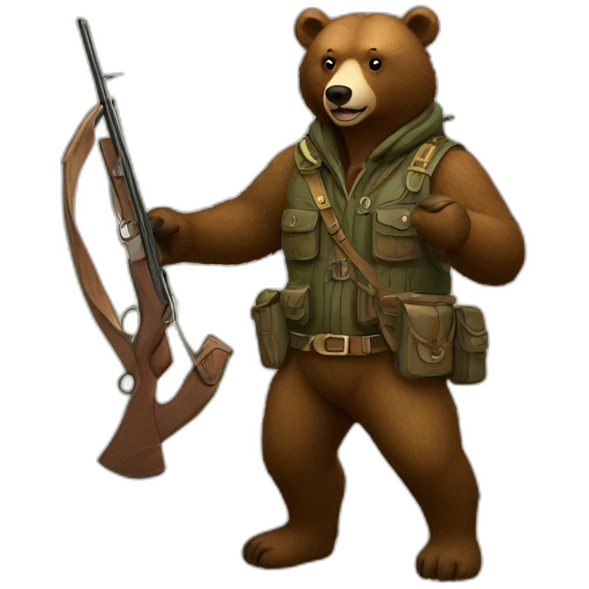 bear laid hunter emoji