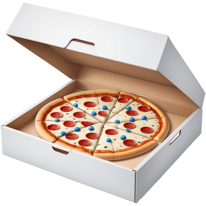 Dominos pizza in a white pizza box emoji