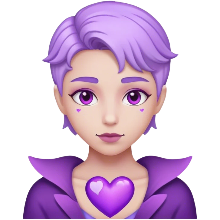 Lilac fames Purple Heart  emoji