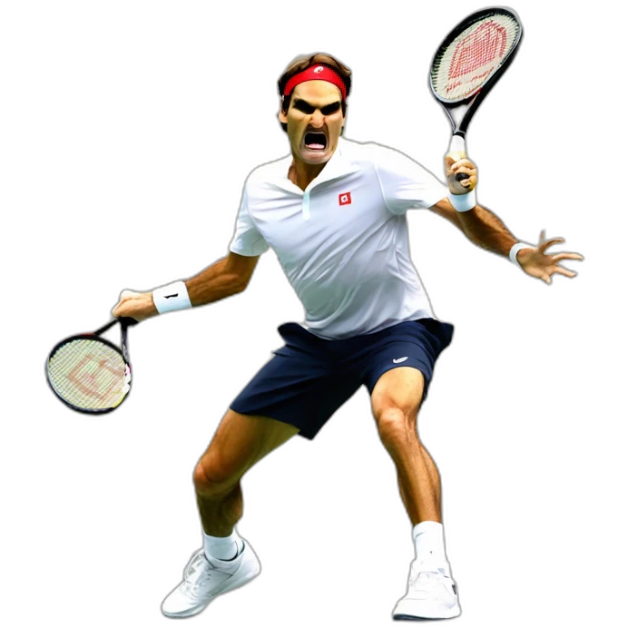 Roger Federer smash emoji