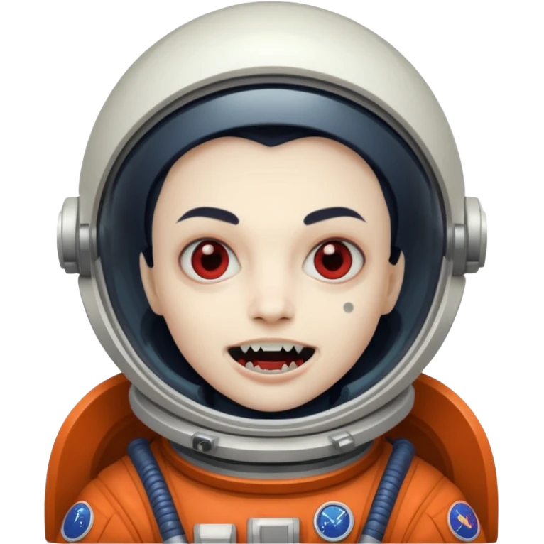 astronaut vampire, no helmet emoji
