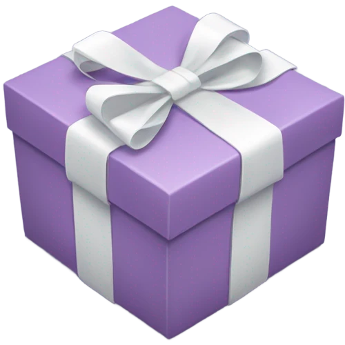 light purple present with white ribbon emoji
