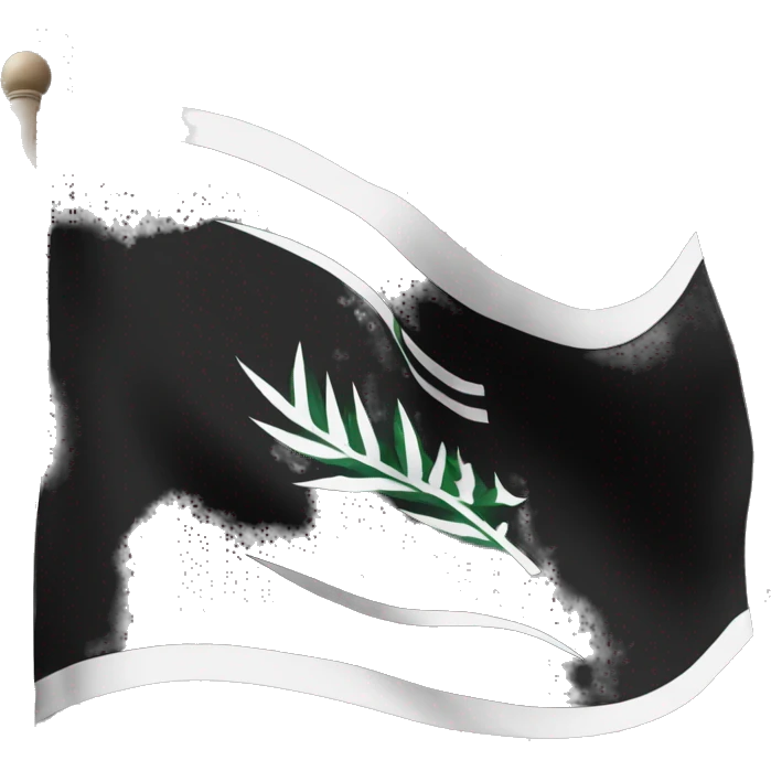 An all-black flag with white writing on it: لا إله إلا الله محمد رسول الله emoji