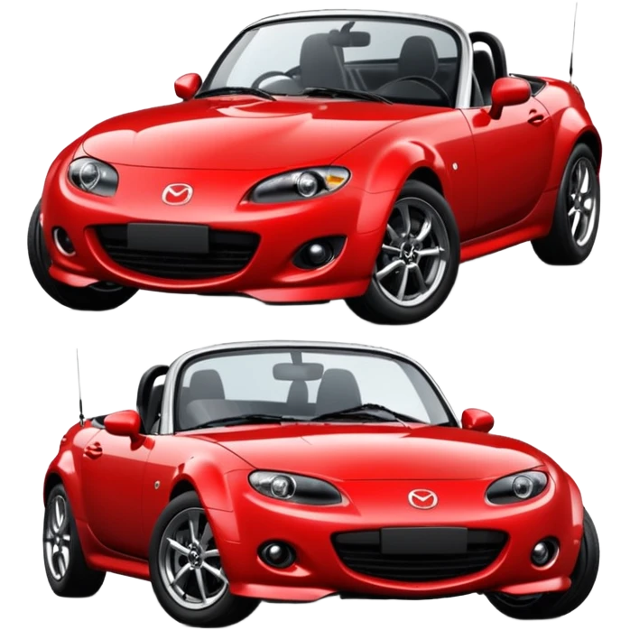 make an Mazda MX-5 series NA with the fliping head lights emoji