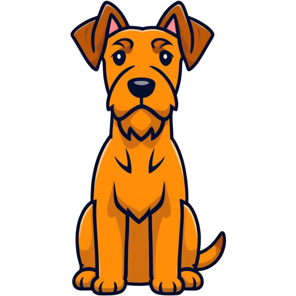 Irish terrier standing strong  emoji