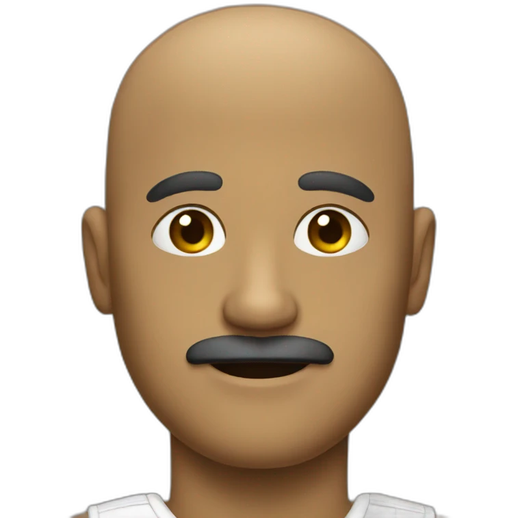 Bald men with mustache emoji