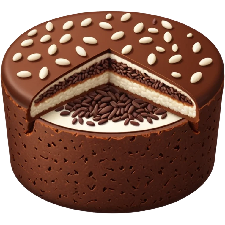 Chocolalte Rice Cake emoji