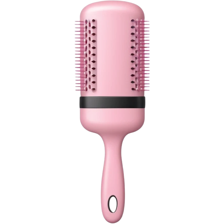 light pink cylindrical hair brush minimal design emoji
