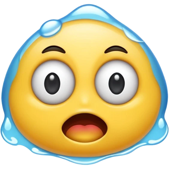 Watery mouth emoji with googly eyes emoji