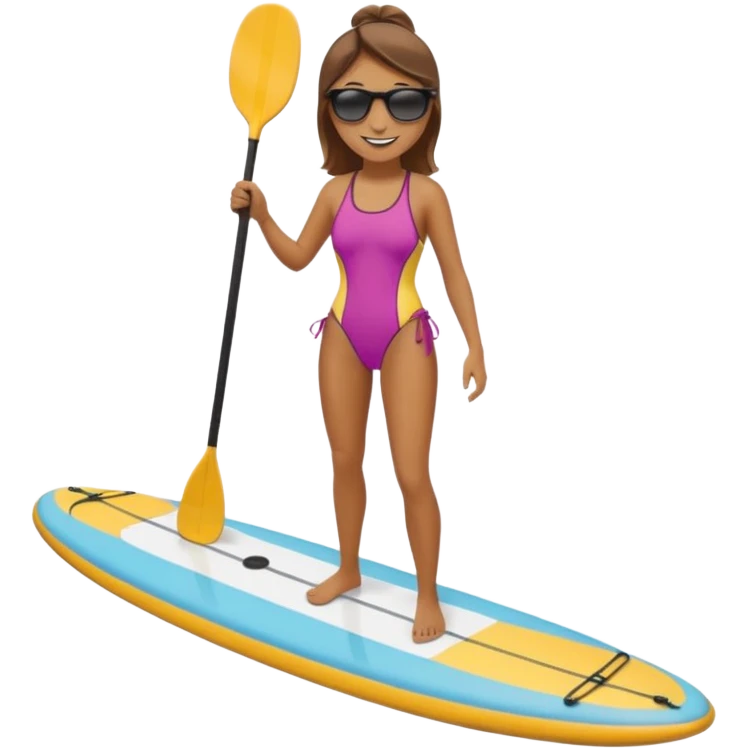 Creame una persona haciendo paddle board emoji