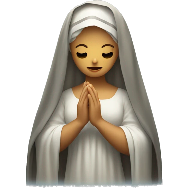 The Virgin continues to hold the veil in her hands emoji