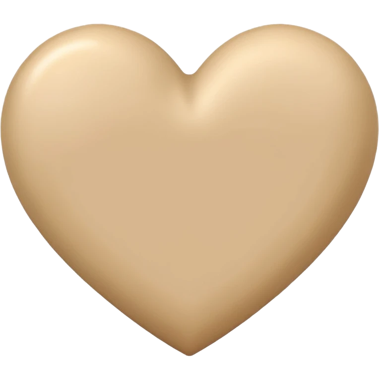 Beige heart emoji