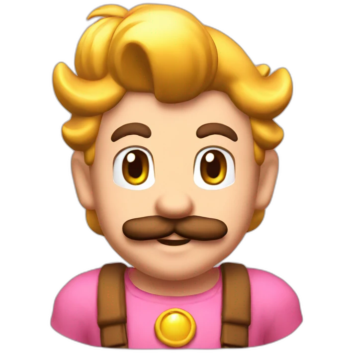 Mario love peach emoji