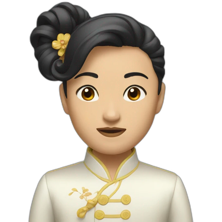Chinois noir roux emoji