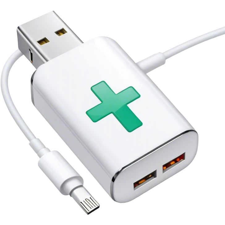 USB-C plug that says 'healthcare' emoji