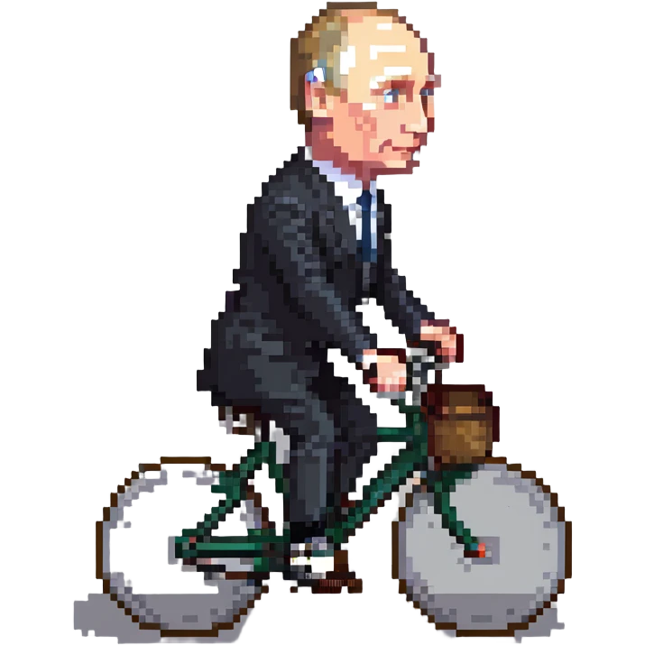 Vladimir Putin riding a bicycle emoji