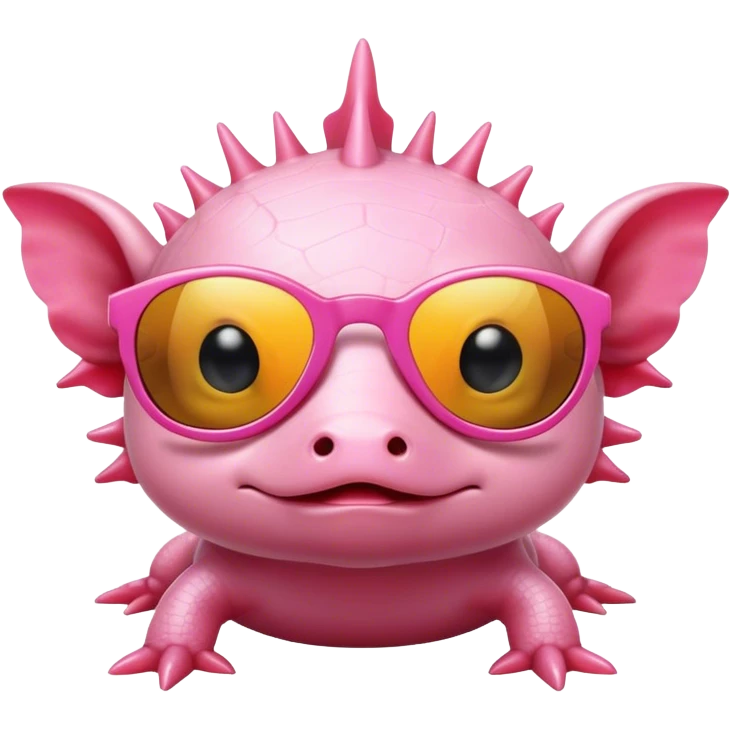 Axolotl with sunglasses emoji
