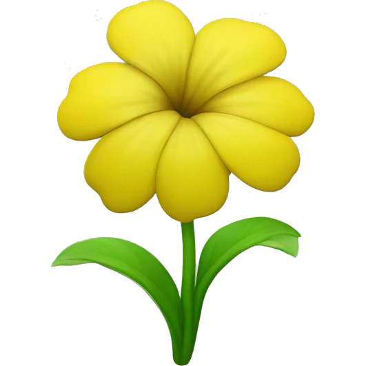 Yellow flower with greGreen inside emoji