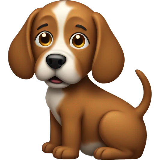Dog pooping  emoji