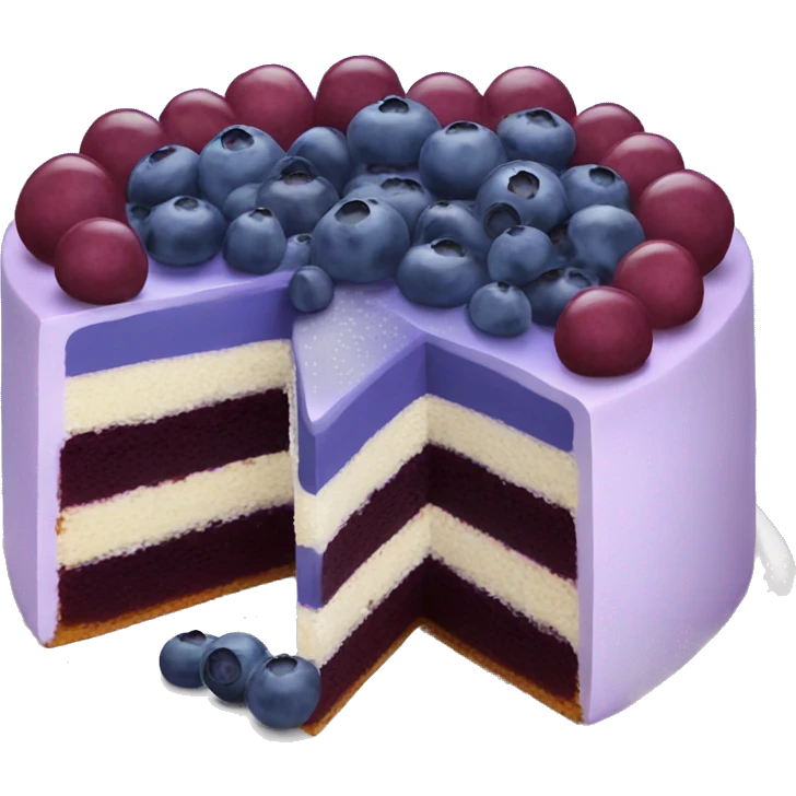 Blueberry cake emoji