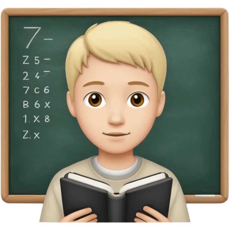 studying with blackboard with freshman emoji