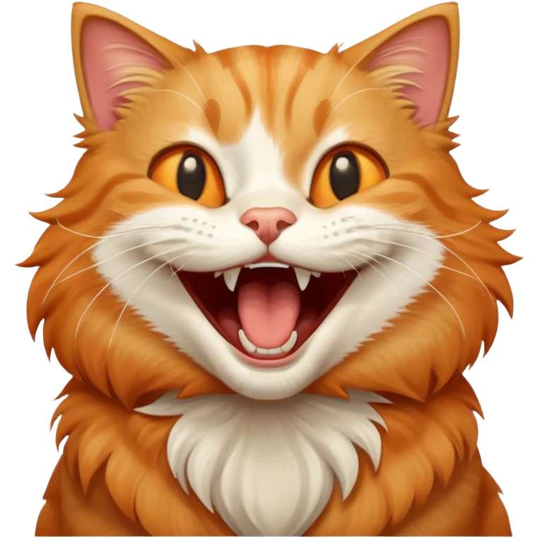 Funny cat laughing  emoji