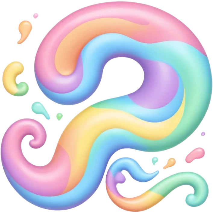 melted pastel swirly rainbow background  emoji