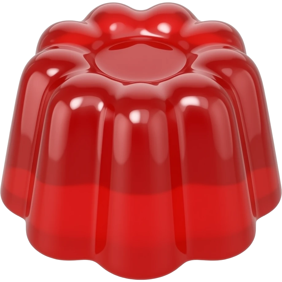 high quilty jelly 3d glossy red emoji