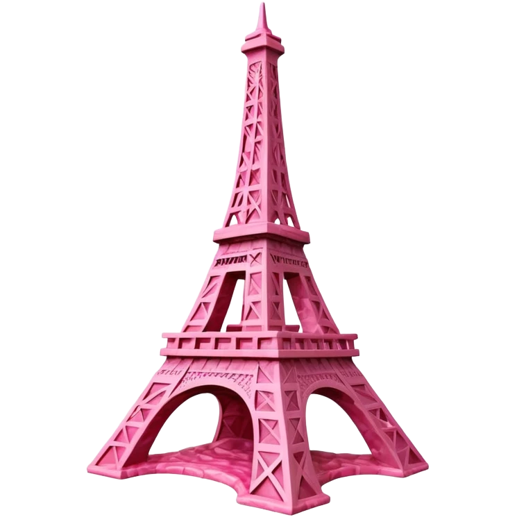 ABSTRACT eiffel tower SCULPTURE made of SPAM MEAT  emoji