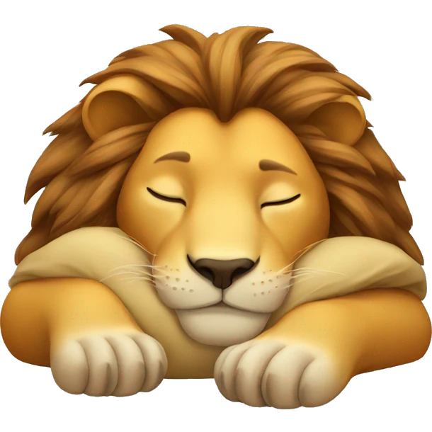 Sleeping lion  emoji